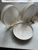 X6 Round white plates