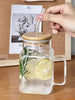 Clear jar with lid and straw