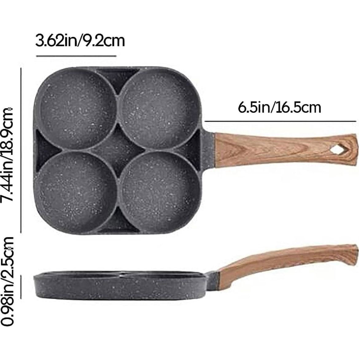 4 Slots Non-Stick Breakfast Frying Pan