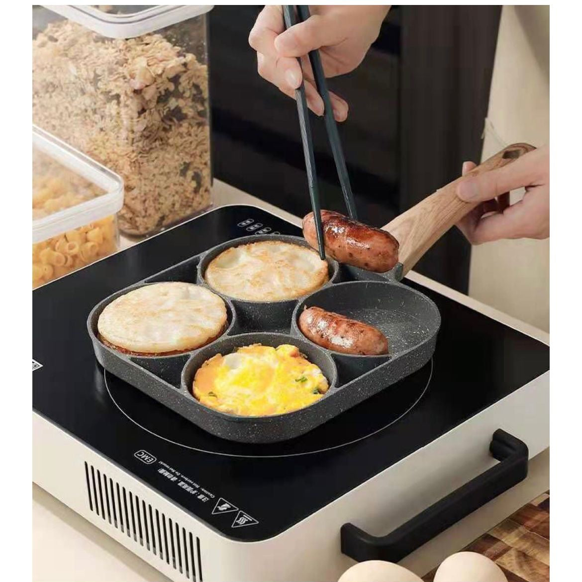 4 Slots Non-Stick Breakfast Frying Pan