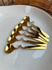 X6 Wavey gold teaspoon