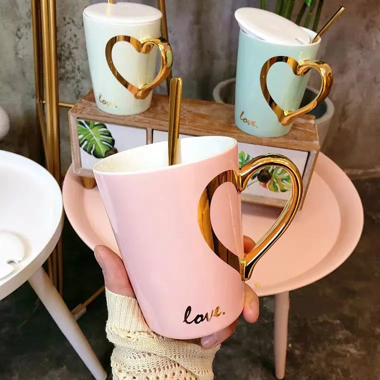 Heart handle mug