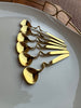 X6 Wavey gold teaspoon