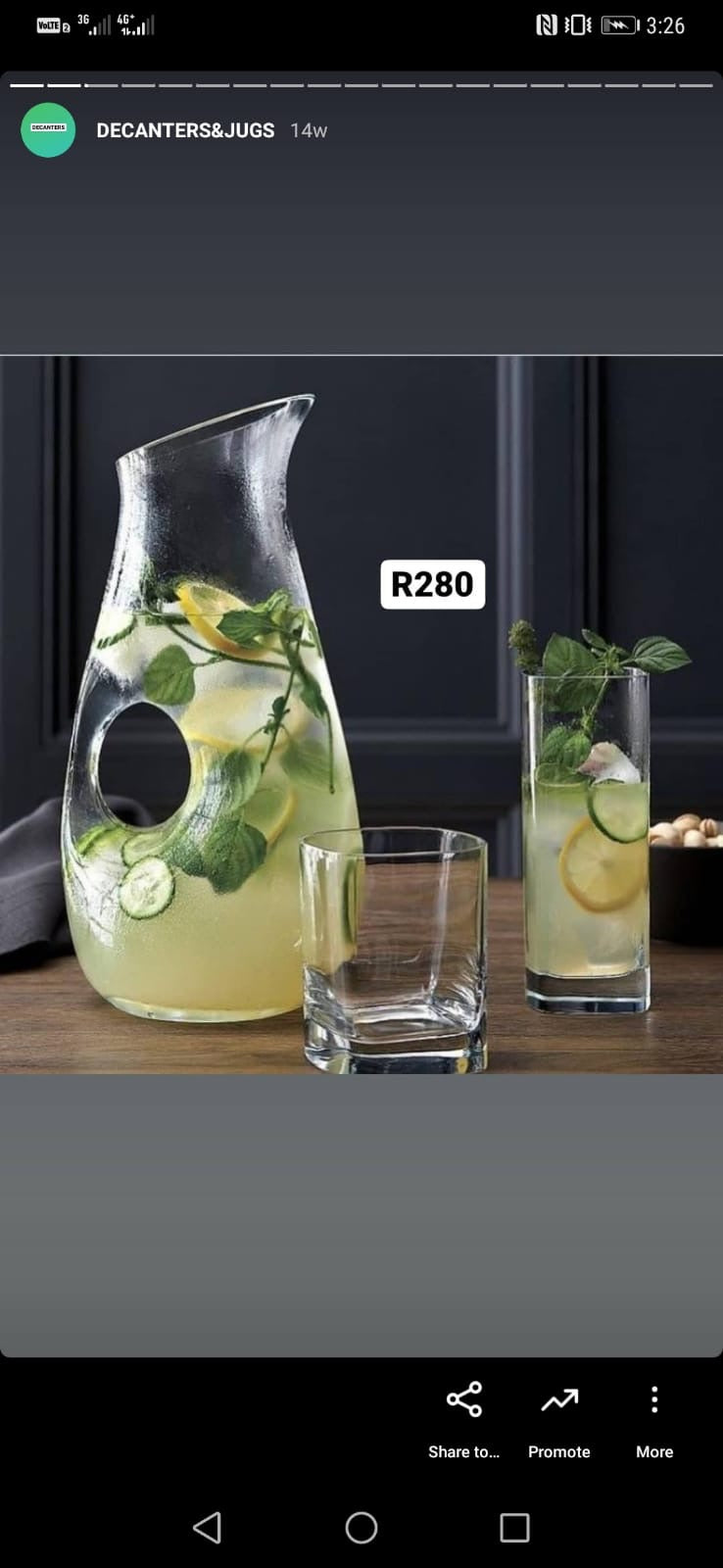 FUSION CRYSTALINE DECANTER 1650ML
