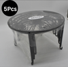 5 piece black metal bowl stands