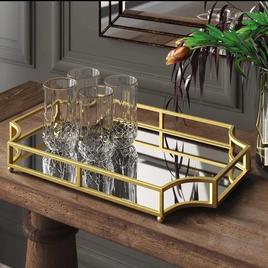 Vintage mirror tray