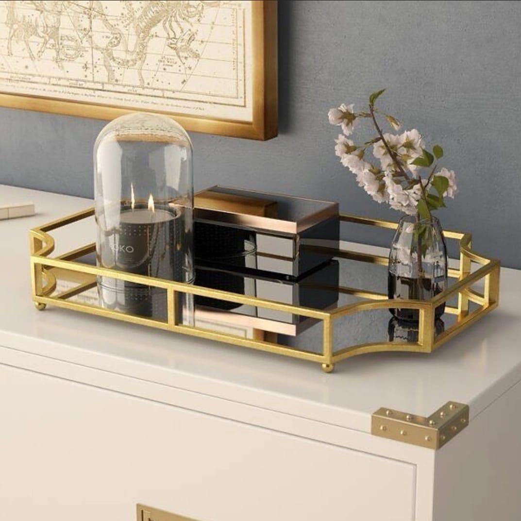 Vintage mirror tray