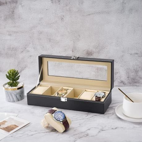 6-slot watch storage box