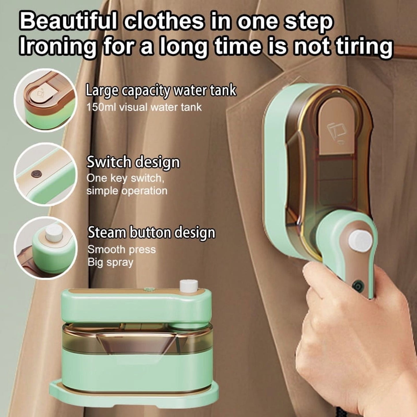 portable handheld garment steamer