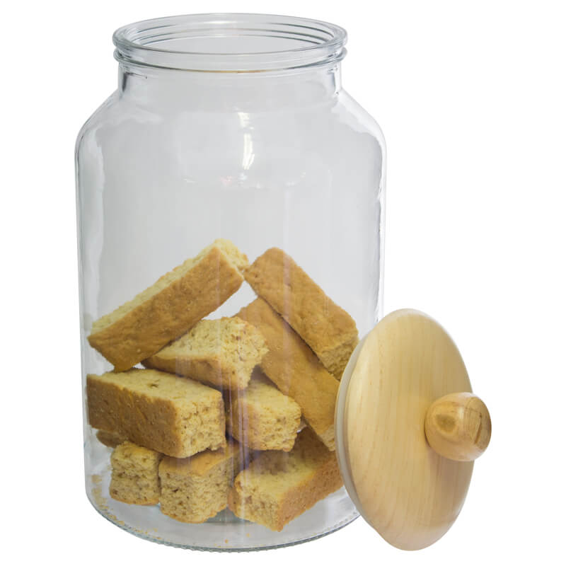 Glass Storage Jar with Bamboo Lid 3800ml