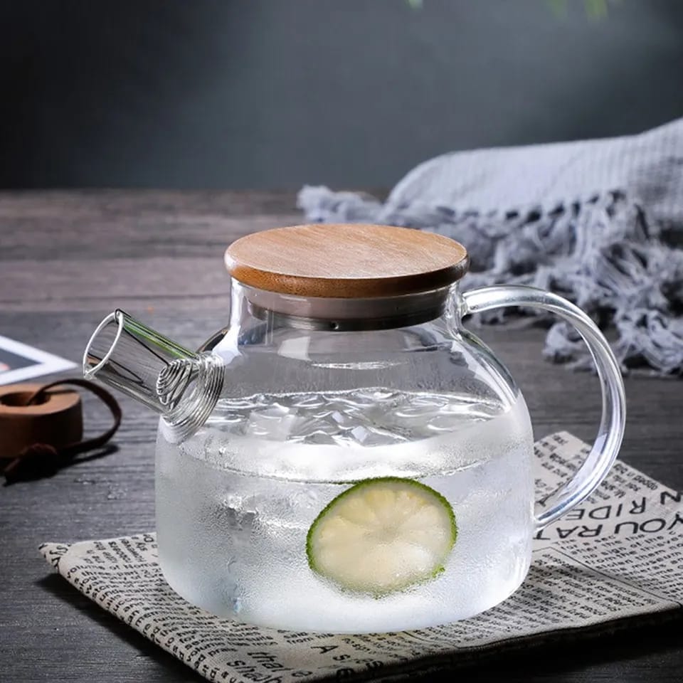 Heat Resistant Glass Tea Pot 1lt