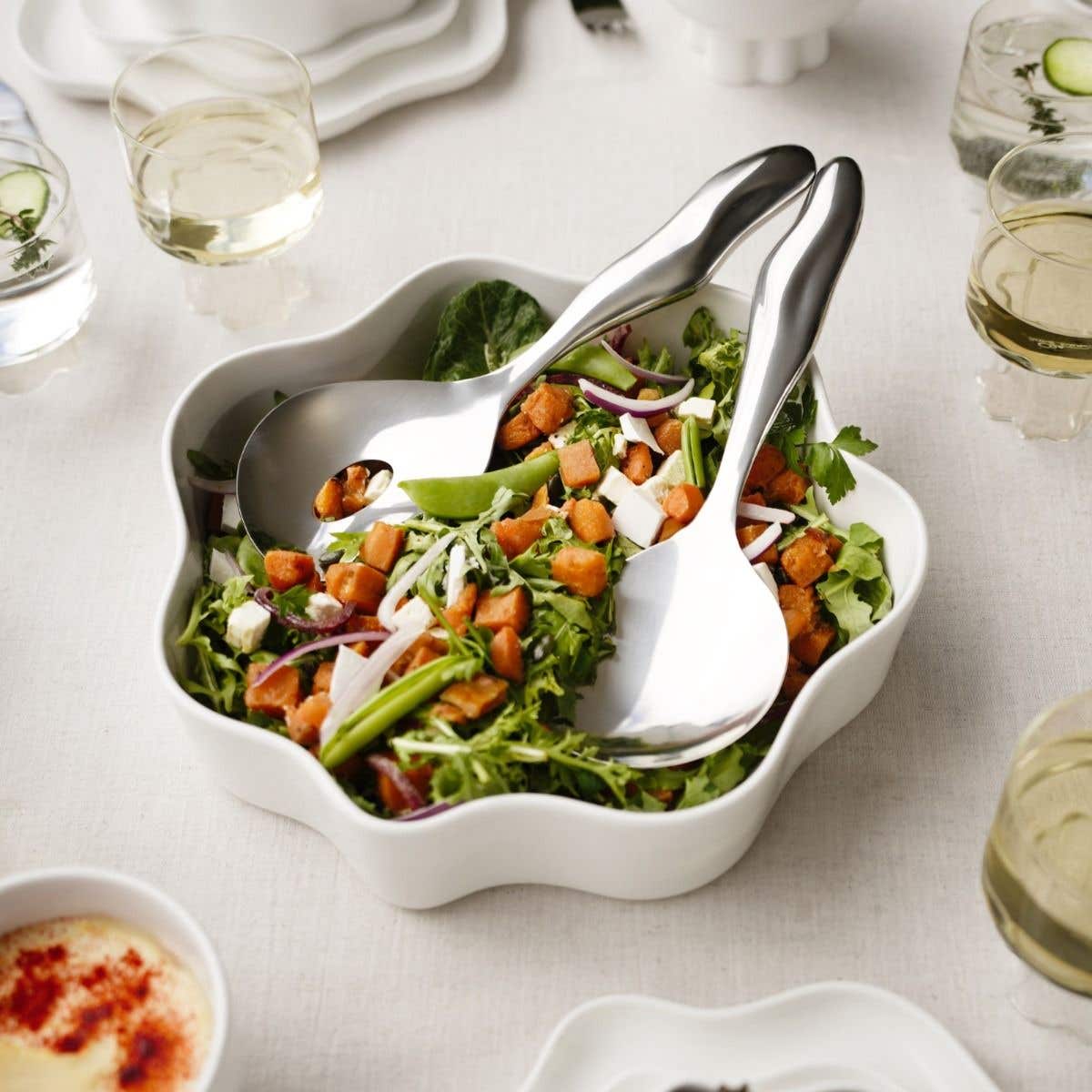 3-piece wavy salad bowl set with nesting design – Be Classic Homeware SA