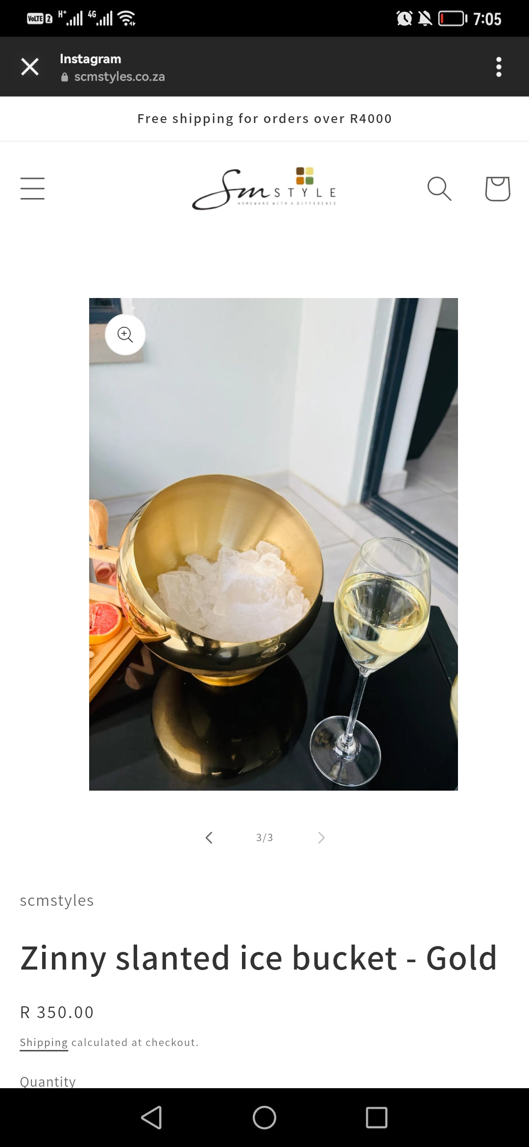 Gold Ice Bucket with Lid – Luxury Wine & Champagne Cooler