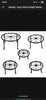 5 piece black metal bowl stands