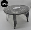 5 piece black metal bowl stands
