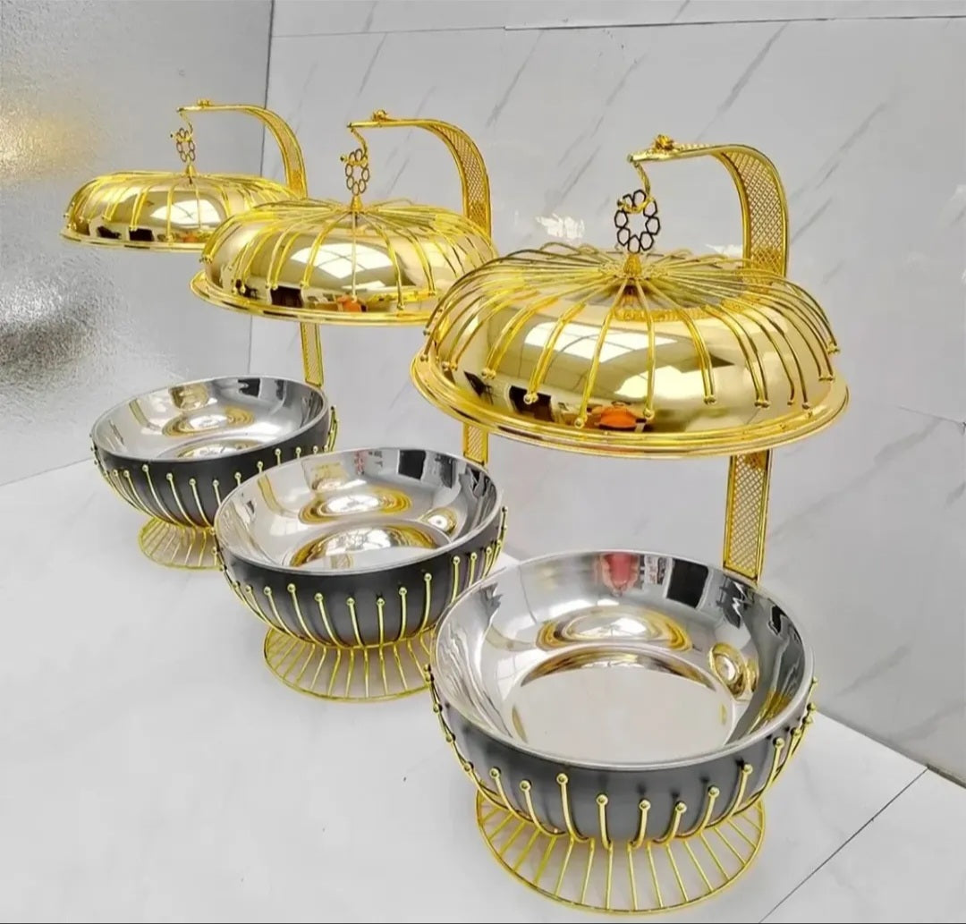 8L Black & Gold Chafing Dish