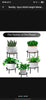 5 piece black metal bowl stands